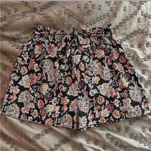 Paisley Paper Bag Shorts